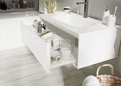 Тумба с раковиной MarkaOne Milacco 100П 1в.я. Pure White (верх) Тумба с раковиной MarkaOne Milacco 100П 1в.я. Pure White (верх)