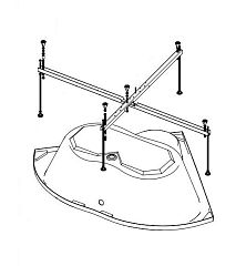 Каркас усиленный для угловых ванн Triton 140-150, универс. 5 опор для Мари, Грация, Троя
