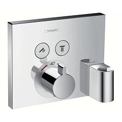 Внешняя часть для термостата Hansgrohe ShowerSelect 15765000 для 2 потребителей с держателем