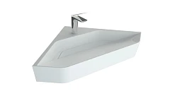 Раковина Andrea Quartz 50*50 угловая с комплектом кронштейнов и накладкой