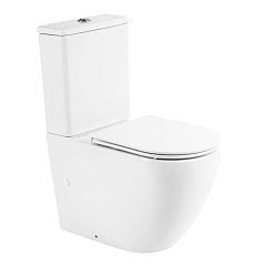 Унитаз-компакт BelBagno Sfera-R BB2141CPR безободковый, P-trap, с крышкой-сиденьем BB870SC