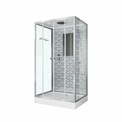 Душевая кабина Niagara Luxe NG-7772QW 120х90х210 стенки серебро