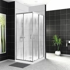 Душевой уголок BelBagno UNO-195-A-2-90-CH-Cr 90*90*210 (с поддоном TRAY-A-A-90-15-W0 90*90*15 без сифона)