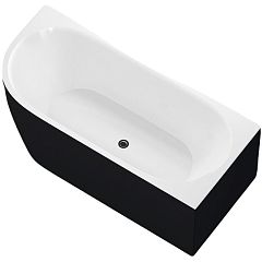 Акриловая ванна Aquanet Family Elegant B 180x80 3806N Gloss Finish (панель Black matte)