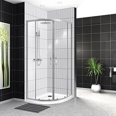 Душевой уголок BelBagno UNO-195-RH-2-120/80-C-Cr 120*80*210 R с поддоном TRAY-BB-RH-120/80-550-15-W-R