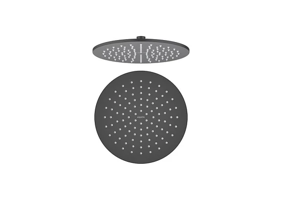 Верхний душ Aquatek Q2077MB круглый 250*70мм, матовый черный