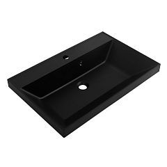 Мебельная раковина BelBagno BB700/450-LV-ART-AST-NERO 70*45 черная матовая (приобретается в комплекте с тумбой)