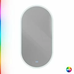 Зеркало Cezares Ellisse CZR-SPC-ELS-500-950-RGB-TCH 50*95 с контурной разноцветной подсветкой RGB