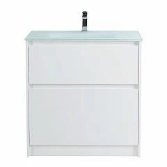 Тумба с раковиной BelBagno Kraft 80 напольная Bianco Opaco (раковина BB810/465-LV-VTR-BO)