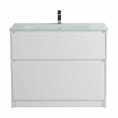 Тумба с раковиной BelBagno Kraft 100 напольная Bianco Opaco (раковина BB1010/465-LV-VTR-BL)