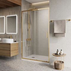 Душевая дверь в нишу BelBagno Luce LUCE-BF-1-120-C-ORO 120*195 без поддона