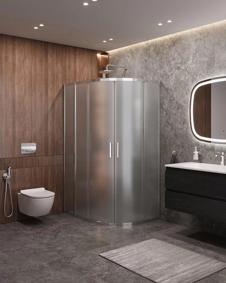 Душевой уголок Cezares Molveno MOLVENO-RH-2-120/100-P-Cr 120*100*195 стекло рифленое без поддона