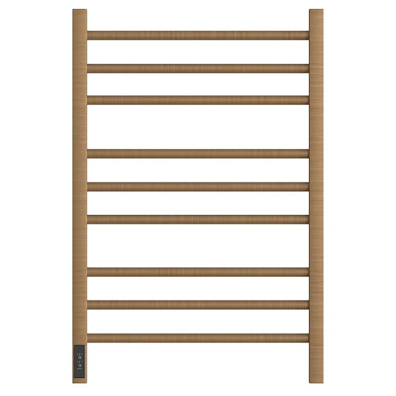 Электрический полотенцесушитель Point ВЕСТА 9 круглых перекладин 50х80 бронза с диммером