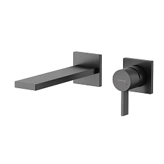Смеситель Sancos Linn SC9021GG для раковины скрытый монтаж вороненая сталь