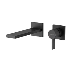 Смеситель Sancos Linn SC9021MB для раковины скрытый монтаж черный матовый