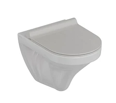 Подвесной унитаз Knotlor Flow WC51WG 36*51 безободковый с крышкой-сиденьем микролифт