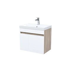 Тумба с раковиной Iddis Zodiac 60 белая/под дерево подвесная Тумба с раковиной Iddis Zodiac 60 белая/под дерево подвесная