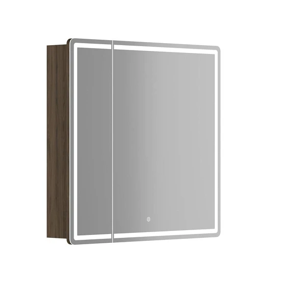 Зеркало-шкаф Sancos Mirror 79*74 с Led подсветкой дуб чарльстон