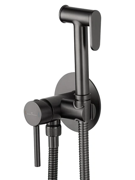 Гигиенический душ со смесителем WONZON & WOGHAND WW-88829902-BGM скрытый монтаж вороненая сталь