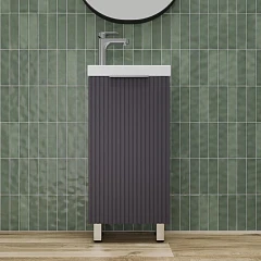 Тумба под раковину Style Line Соло 40 L/R графит нубук
