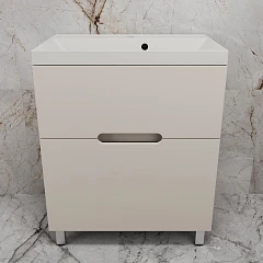 Тумба с раковиной Style Line Матис 70 напольная крем (раковина Asti 70*45 жасмин)