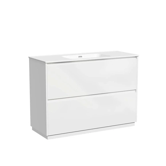 Тумба с раковиной Sancos Libra 120 напольная белый глянец
