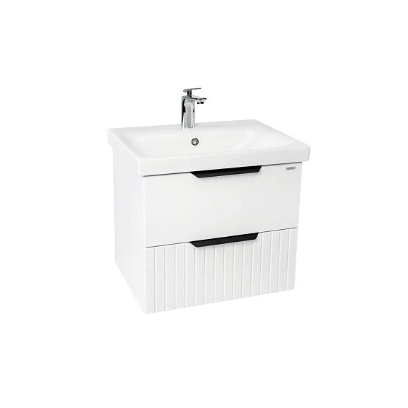 Тумба с раковиной Viant Сицилия VSIC60MDBEL-T2YP 60 подвесная белая матовая (раковина Moduo 60)