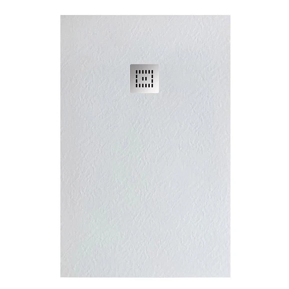 Душевой поддон BelBagno Uno 170*80*3,5 прямоугольный белый с сифоном и хромированной декоративной накладкой