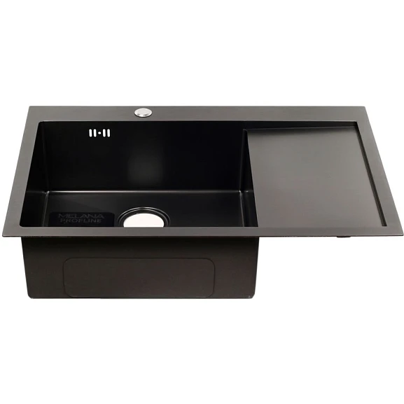 Кухонная мойка Melana ProfLine 78*51 врезная прямоугольная графит L