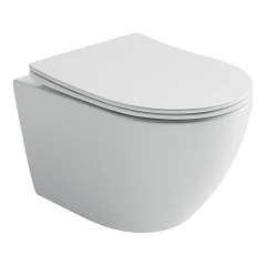 Подвесной унитаз Ceramicanova Uno 36*49 безободковый Торнадо с крышкой-сиденьем микролифт Slim