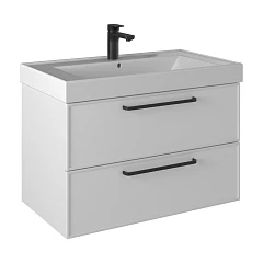 Тумба под раковину Prato Кватро 80 белая матовая