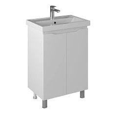 Тумба с раковиной Briz Мальта 60 белый глянец