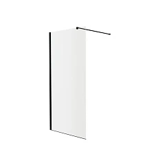 Душевая перегородка Knotlor Velum Crystal 100*200 профиль черный матовый без поддона