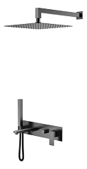 Душевой комплект Boheme Qubic Matt 474-GM графит