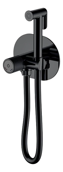 Гигиенический душ со смесителем Boheme Tech 157-B скрытый монтаж черный матовый