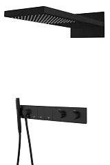 Душевой комплект Boheme Zodiac 133-B с термостатом черный матовый