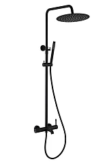 Душевая стойка Boheme Uno 468-B с изливом черная матовая