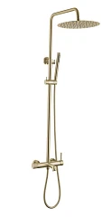 Душевая стойка Boheme Uno 468-MG с изливом золото матовое