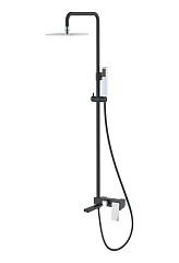 Душевая стойка Boheme Q 148-BCR.2 с изливом черная матовая/хром