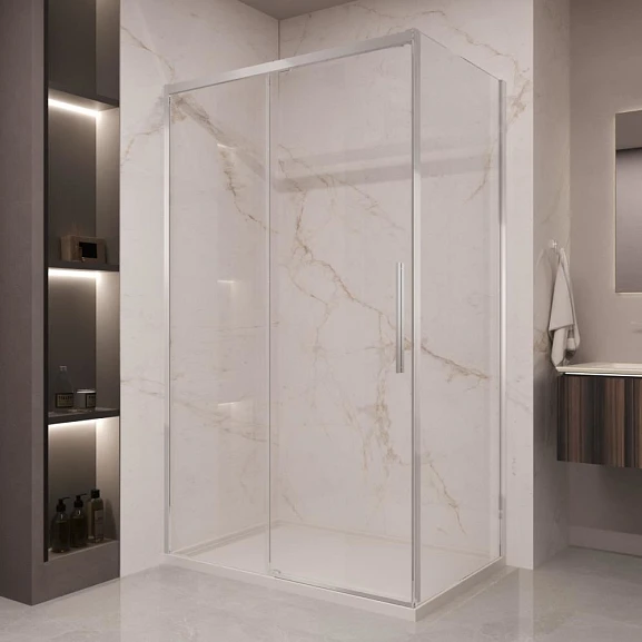 Душевой уголок Vincea Stella 110*100 профиль хром без поддона