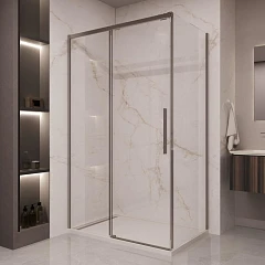 Душевой уголок Vincea Stella 120*80 профиль вороненая сталь без поддона