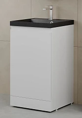 Тумба с раковиной Style Line Батлер 50 напольная белый глянец антискрейтч (раковина Asti 50*45 антрацит)
