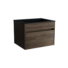 Тумба с раковиной Vincea Chiara 60 дуб чарльстон (черная раковина)