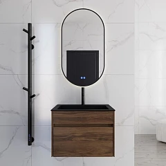 Комплект мебели Vincea Chiara 60 дуб чарльстон (черная раковина)