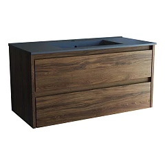 Тумба с раковиной Vincea Gio 100 дуб чарльстон (раковина антрацит)