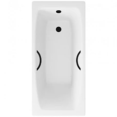 Чугунная ванна Delice Repos 170х70 с черными матовыми ручками