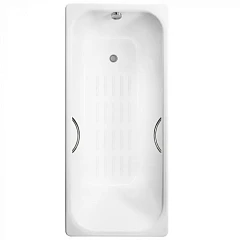 Чугунная ванна Delice Aurora 160х75 с ручками и антискользящим покрытием (комплект)