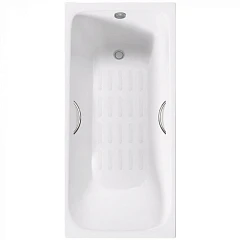 Чугунная ванна Delice Continental Plus 170х70 с отверстиями под ручки и антискользящим покрытием