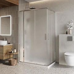 Душевой уголок BelBagno LUCE-AH-21-120/80-P-Cr 120*80*195 стекло рифленое без поддона