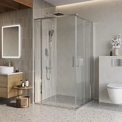 Душевой уголок BelBagno LUCE-A-22-90+25-C-Cr 115*115*195 без поддона